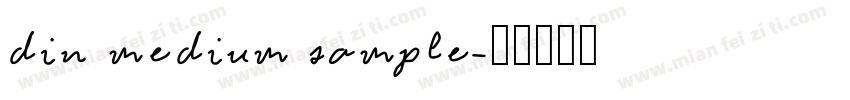 din medium sample字体转换